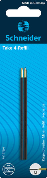RECAMBIO BOLIGRAFO 4 COLORES BLISTER 2 UDS NEGRO | 1 UNIDADES | (SCHNEIDER)